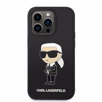 Karl Lagerfeld Silicone Ikonik ümbris jaoks iPhone 14 Pro - must