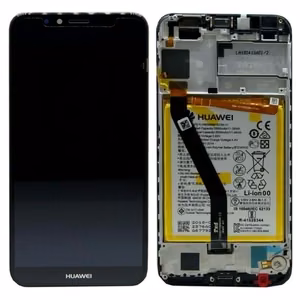 LCD ekraan Huawei Y6 2018/Y6 Prime 2018 puuteekraani, raami ja akuga must originaal (service pack)