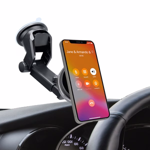 SBS TESUPMAGEXTWIR15W Telescopic Smartphone Hoidja koos Wireless Laadija, MagSafe Compatible, jaoks Windshield and Dashboard - must