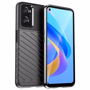 Thunder Case paindlik soomustatud kate Oppo A76 / Oppo A36 / Realme 9i jaoks must