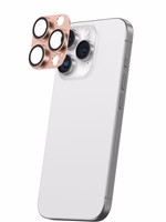 AmazingThing Aviation-Grade Alloy Karastatud klaas Lens jaoks iPhone 16 Pro / 16 Pro Max Camera Lens - Rose Kuldne