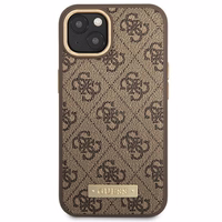 Guess GUHMP14MU4GPRW iPhone 14 Plus 6.7 "brown / brown hard ümbris 4G Logo Plate MagSafe