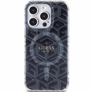 Guess IML GCube MagSafe ümbris jaoks iPhone 15 Pro - must