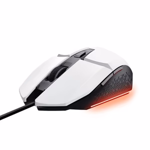Trust GXT 109W Felox - 6400 DPI optiline mänguhiir (valge)