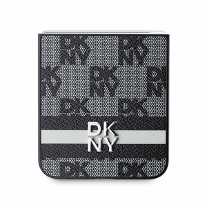 DKNY Checkered Pattern Printed Stripes чехол для Samsung Galaxy Z Flip 6 - чёрный
