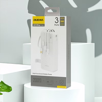 Dudao K11 Pro 20000mAh Powerbank sisseehitatud kaablitega - valge