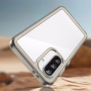 Outer Space Ümbris jaoks Samsung Galaxy A56 Cover with Flexible Frame - Semi-läbipaistev, must