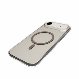 Puro Lite Mag TPU+PC Ümbris Compatible with MagSafe jaoks iPhone 17 Air - Läbipaistev with Brown Ring
