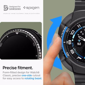 Spigen Liquid Air Ümbris jaoks Samsung Galaxy Watch 8 Classic 46mm - Must