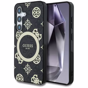 GUESS ümbris jaoks SAMSUNG S25 GUHMS25SH4PYEEK (Magnetic IML Peony jaoks 4G Background) must