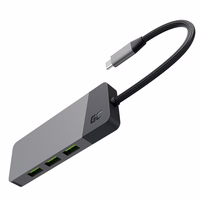 roheline CELL HUB USB-C ADAPTER GC CONNECT 7W1 (3XUSB 3.1, HDMI 4K 60HZ, USB-C PD 85W, MICROSD/SD)