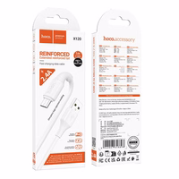 Kaabel USB A to Micro USB Hoco 2,4A 1 m X120 valge