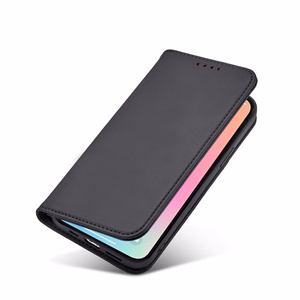 Magnetkaardi ümbris iPhone 14 Pro Max flip cover rahakoti stendi must