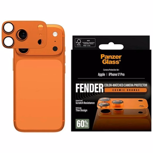 PanzerGlass Fender Camera Protector Karastatud klaas Lens jaoks iPhone 17 Pro - oranž