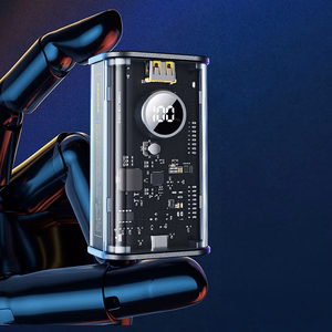 WEKOME WP-345 Vanguard Series akupank, 10000 mAh, PD 20 W + QC 22,5 W, sisseehitatud USB-C- ja Lightning-kaablitega, must
