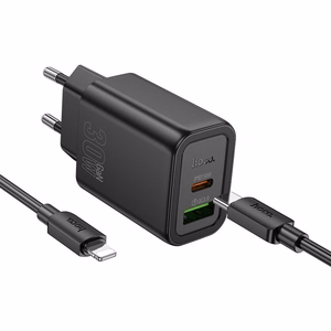 Phone Laadija Hoco USB A + USB C QC3.0 PD 3A 30W + Kaabel USB C to Lightning N63 must