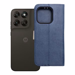 Klappümbris Motorola G67 / G77 Split Book, tumesinine ja kreemikas