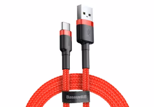 Baseus cable Cafule USB - USB-C 0,5 m 3A punane