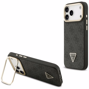 Guess 4G PU Triangle Logo & Alus Camera Magsafe Ümbris jaoks iPhone 17 Pro Max - must
