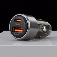 Blavec Autolaadija BS-05B-C Nitro - USB + Type C - QC 3.0 18W PD 65W koos Type C to Type C cable (CCBS05BCN-UCB) must