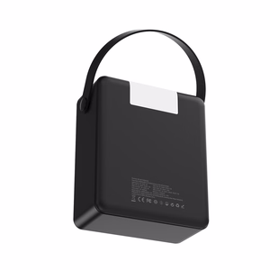 Wozinsky W8-B 100000mAh 30W akupank, 2xUSB-A, 2xUSB-C, taskulambiga, must