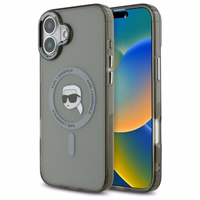Karl Lagerfeld IML Metal Karl Head MagSafe iPhone 16 Plus Ümbris - must