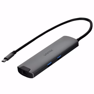 Unitek H1112F aktiivne USB-C jaotur 5 Gbps, HDMI RJ-45 PD 100W