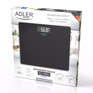 ADLER AD 8194b laetav vannitoakaal USB-C-ga, must