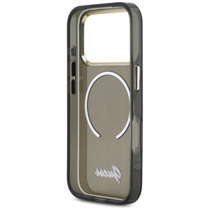 Guess IML Script Metal MagSafe Ümbris for iPhone 17 Pro - must