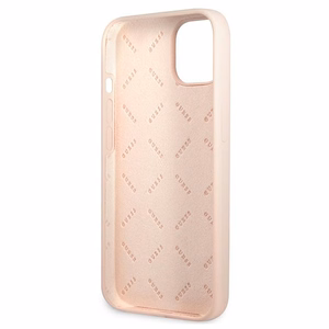 Guess GUHCP13MSLTGP iPhone 13 6.1" розовый/розовый жёсткий чехол Silicone Triangle