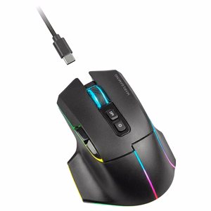 Mars Gaming MMWVECTOR optiline paremakäeline hiir, RF-juhtmevaba ühendus, Bluetooth ja USB Type-A, 12000 DPI