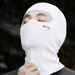 Rockbros LF25699 fleece cycling balaclava - white