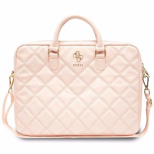 Guess Quilted 4G kott jaoks a 16" laptop - roosa