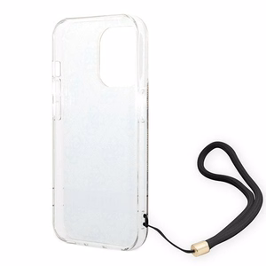 Guess GUOHCP14LH4STW iPhone 14 Pro 6.1 "brown / brown hardcase 4G Print Strap