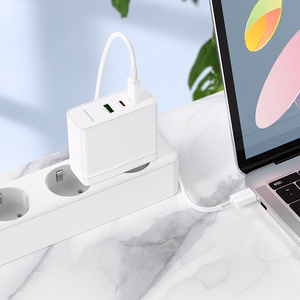 Borofone Wall Laadija BN11 Imperial - USB + 2xType C - QC 3.0 PD 100W with Type C to Type C Kaabel valge