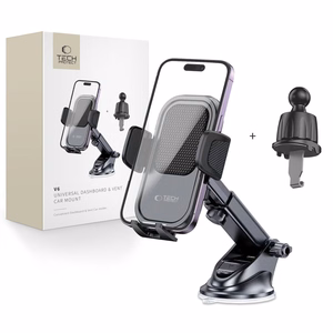 Tech-Protect V6 Car Phone Hoidja jaoks Cockpit/Air Vent - must