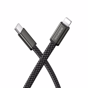 Borofone Cable BX124 Peace - Typ C na Lighting - PD 30W 1 metre black