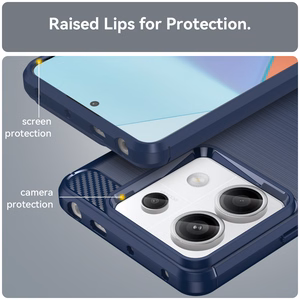 Carbon Ümbris jaoks Xiaomi Redmi Note 13 Pro - sinine