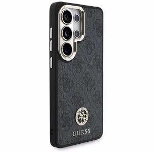 Guess 4G Big Rhinestone Triangle Strap MagSafe ümbris + rihm Samsung Galaxy S26 Ultra must