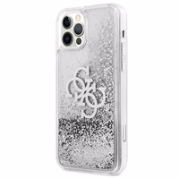 Guess GUHCP12LLG4GSI iPhone 12 Pro Max 6.7" hõbedane/hõbedane kõvakaaneline 4G Big Liquid Glitter