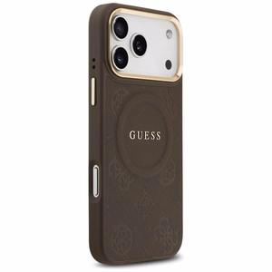 GUESS ümbris jaoks IPHONE 17 Pro Max compatible with MagSafe GUHMP17XPSAMSECW (PU W/ Peony Hot Stamp) brown