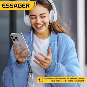 Adapter Essager Dual String2 must (In: Male Type-C / Out: Female 2xType-C)