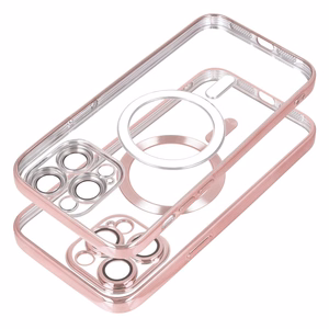 Electro Mag Cover ümbris mudelile iPhone 17 Pro / 18 Pro, MagSafe'iga ühilduv – roosakuldne