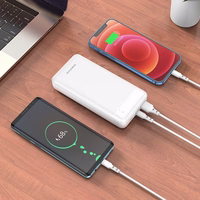 External aku Akupank Borofone BJ19A Type-C PD 20W+Quick Charge 3.0 20000mAh must