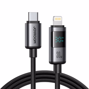 Joyroom S-A16 Pro Prism Series 30W USB-C - Lightning Kaabel with Display 1.2m - must