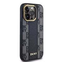 DKNY Leather Checkered Mono Pattern MagSafe Ümbris jaoks iPhone 13 Pro Max - Must