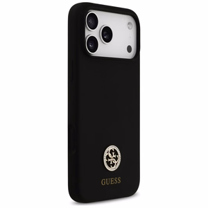 Guess Silikoon Logo Strass 4G MagSafe Ümbris for iPhone 17 Pro Max - must