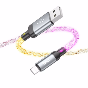 Кабель USB A to Lightning Hoco 2,4A 1 м U112 серый