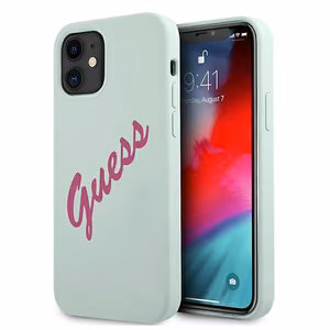 Guess GUHCP12SLSVSBF iPhone 12 mini 5.4" sinine fuksia/sinine fuksia kõvakott Silikoon Vintage