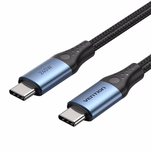 Vention USB 2.0 5A 240W 1 m must USB-C kuni USB-C kaabel
